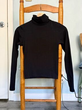 NWOT Los Angeles Apparel Black Turtleneck Top